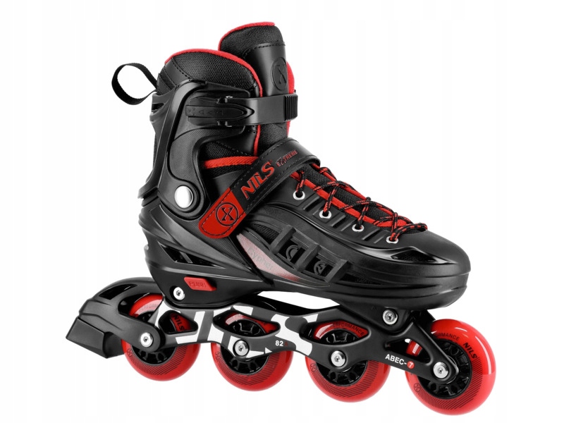 Łyżworolki Nils Extreme Cypher NA18811A (rozmiar 34-38) Czarno-czerwony