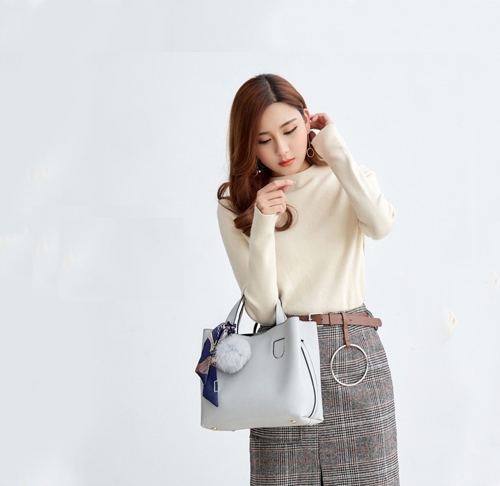 TORBA TANIA TOREBKA GWIAZD LISTONOSZKA 2w1 SZARA Styl miejski