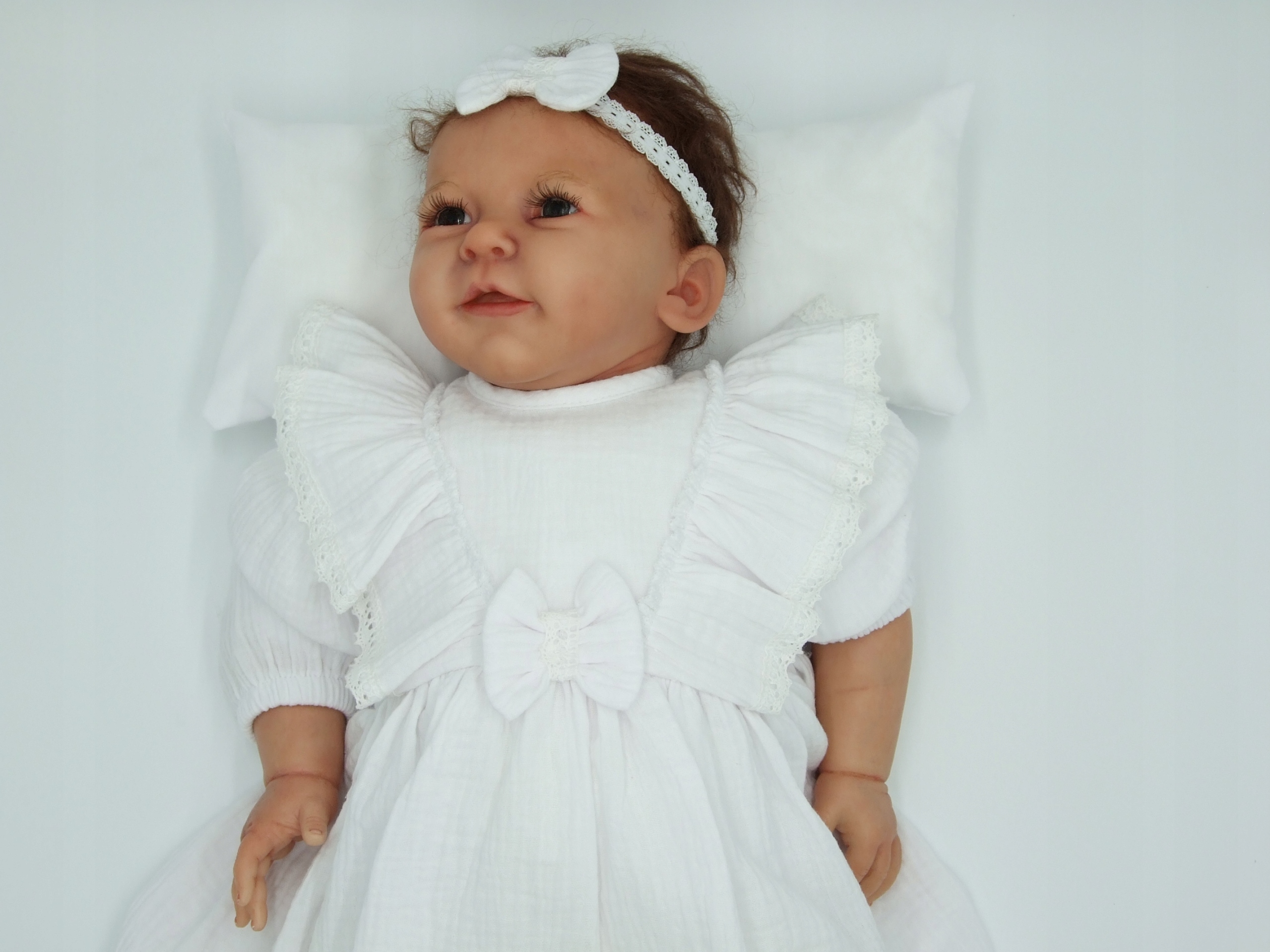 MUŚLINOWA Sukienka do CHRZTU + OPASKA 74r*kolory* Rozmiar 74