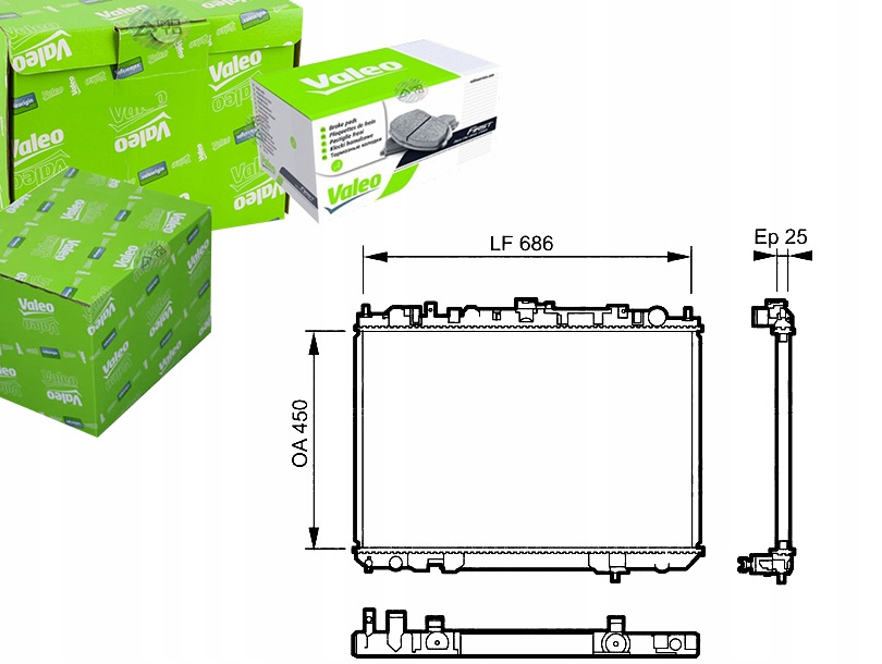VALEO CHŁODNICA SILNIKA NISSAN X-TRAIL 2.2D 06.01-