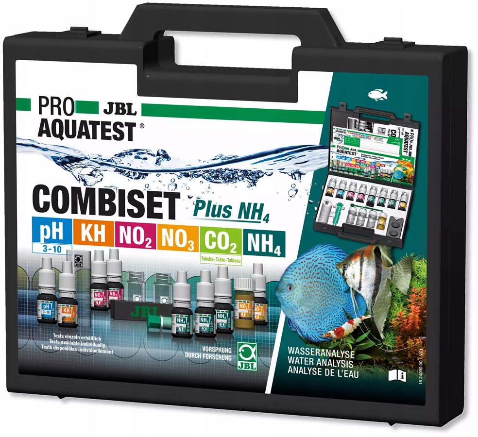 Jbl Test Combi Set NH4 pH Kh NO3 Zestaw Testów