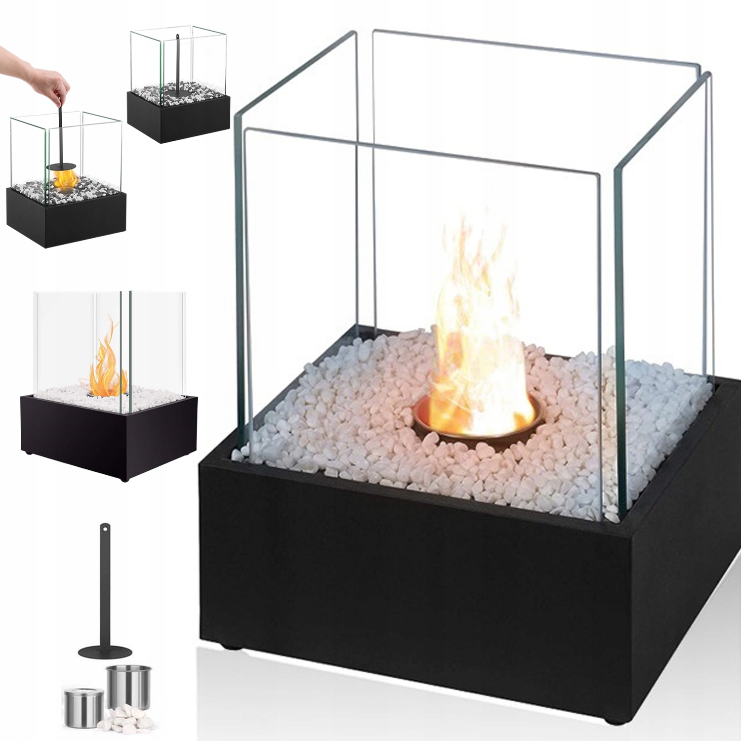 Mini Volně Stojící Bezkouřový Stolní Biokrb Na Terasu Zahradní Biokrb