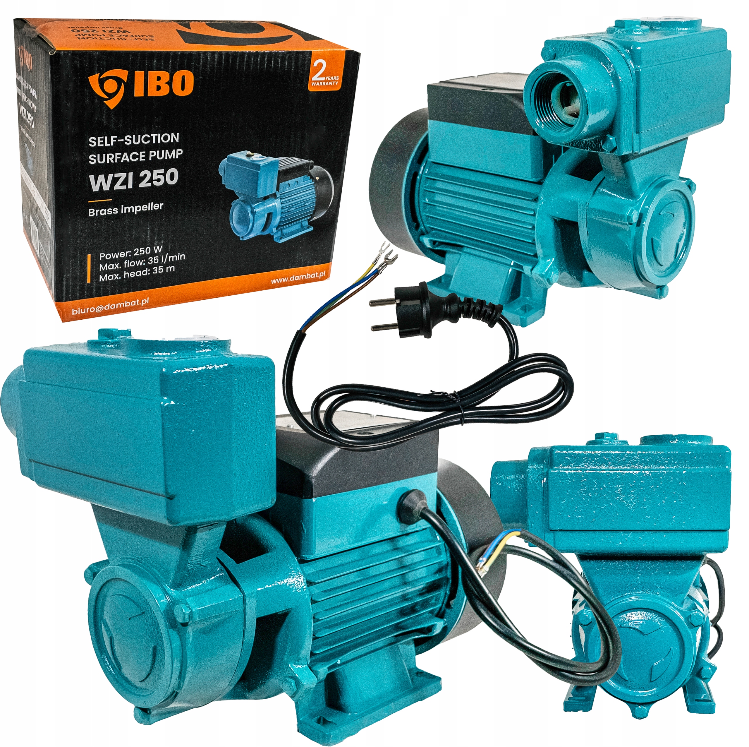 Pompa Powierzchniowa Hydroforowa Ogrodowa Do Podlewania Ssąca Wzi 250 Ibo