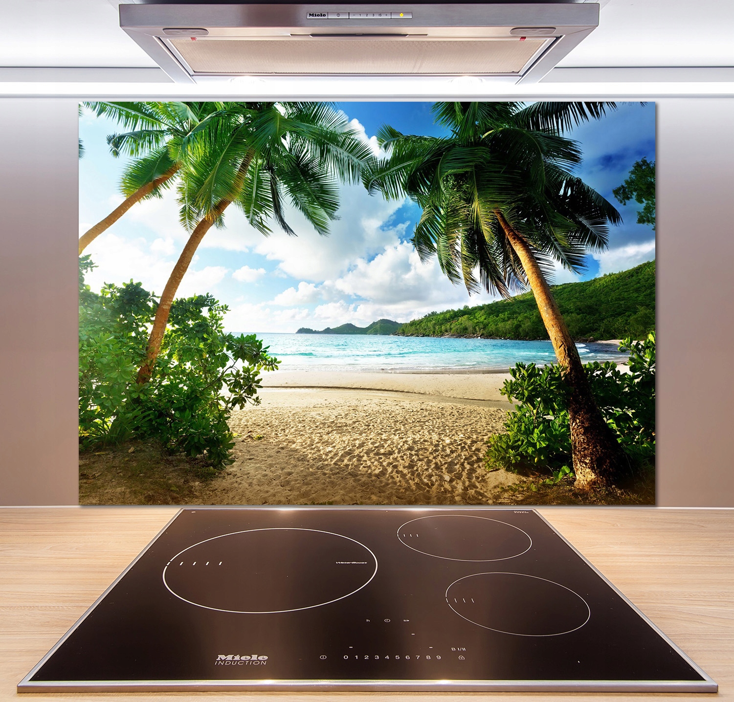 

Panel do kuchni Palmy na plaży 100x70 cm + Klej