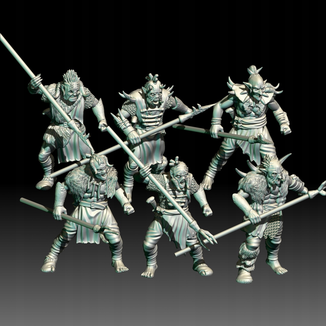 Orc Warriors with Spears - x1 LOTR MESBG Middle Earth Władca Pierścieni