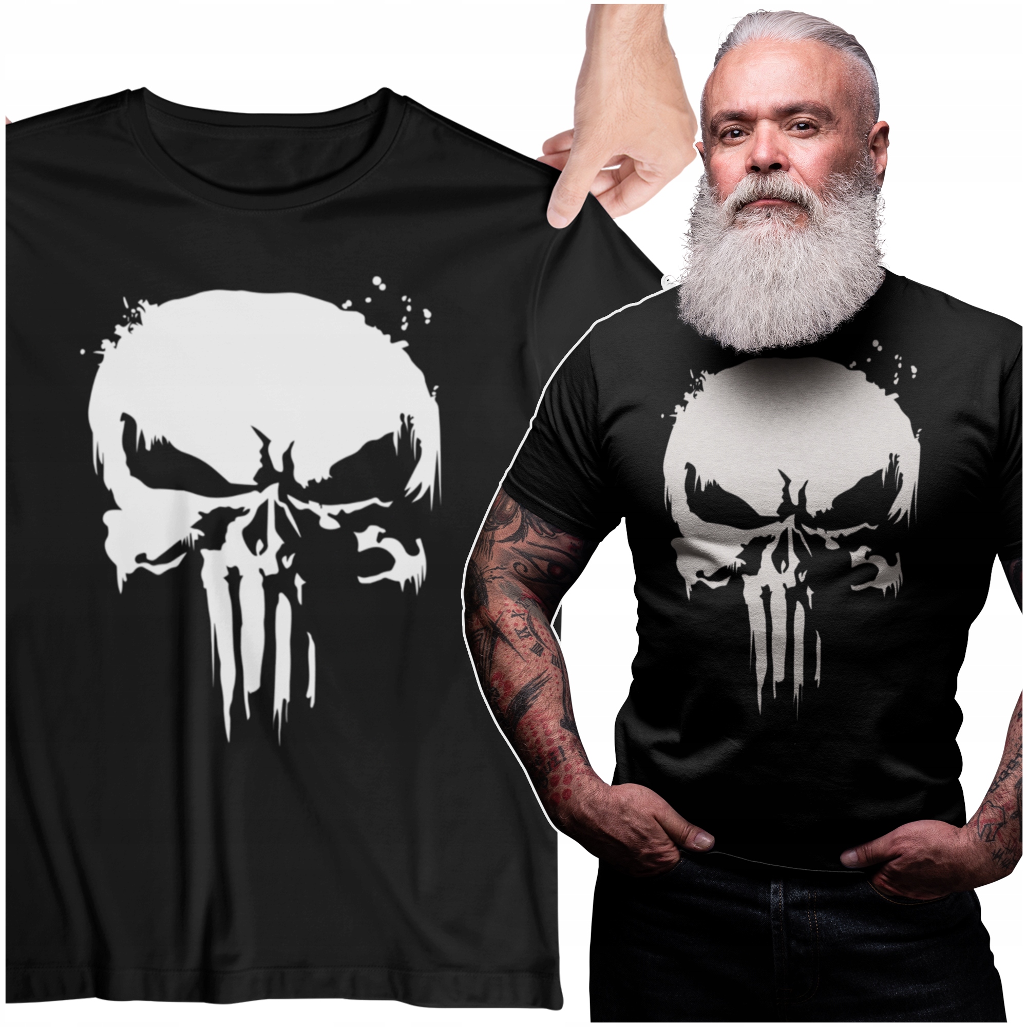 

Koszulka Męska Punisher Czacha Czaszka Puniszer