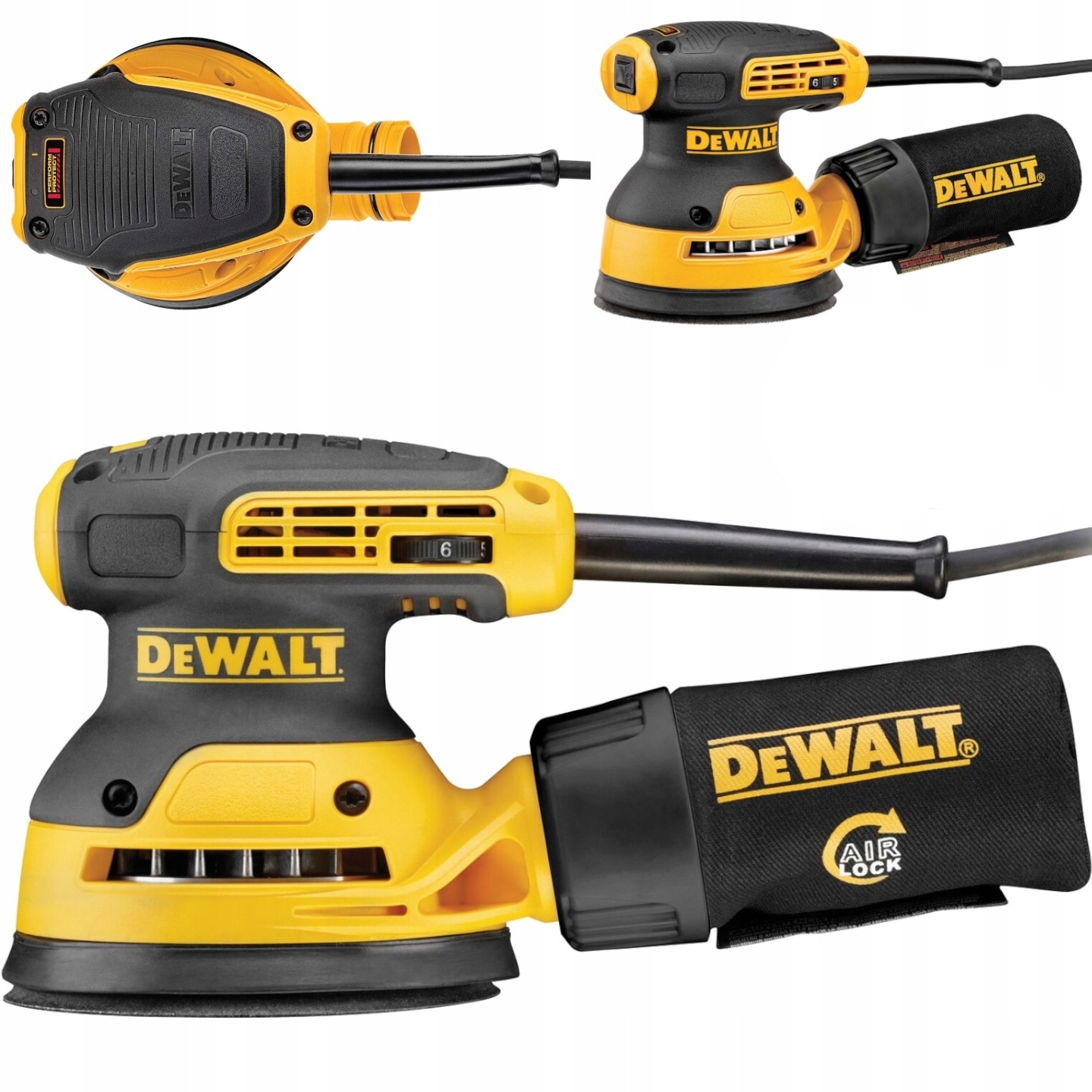 DeWALT DWE6423 Szlifierka mimośrodowa sieciowa 280W 125mm regulacja