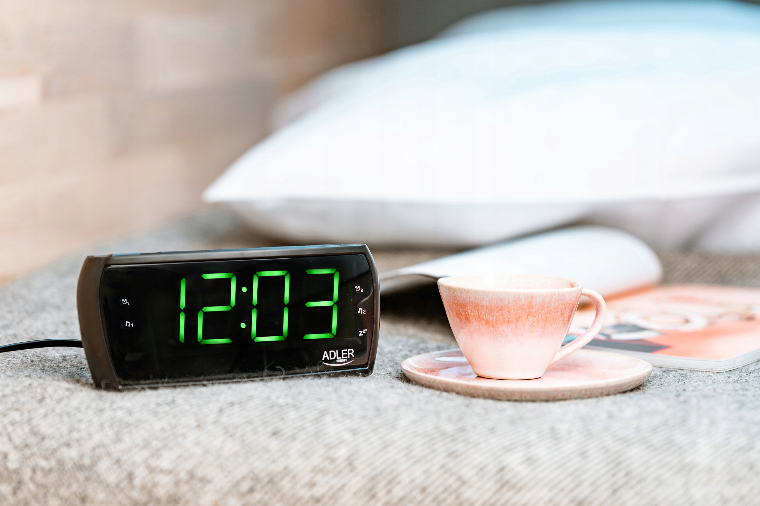 RADIOBUDZIK RADIO FM/AM ZEGAR LED ADLER AD 1121 Wysokość produktu 12 cm