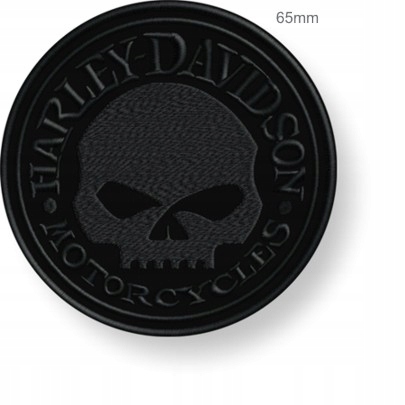

Naszywka termo Harley (black) czaszka 65mm haft
