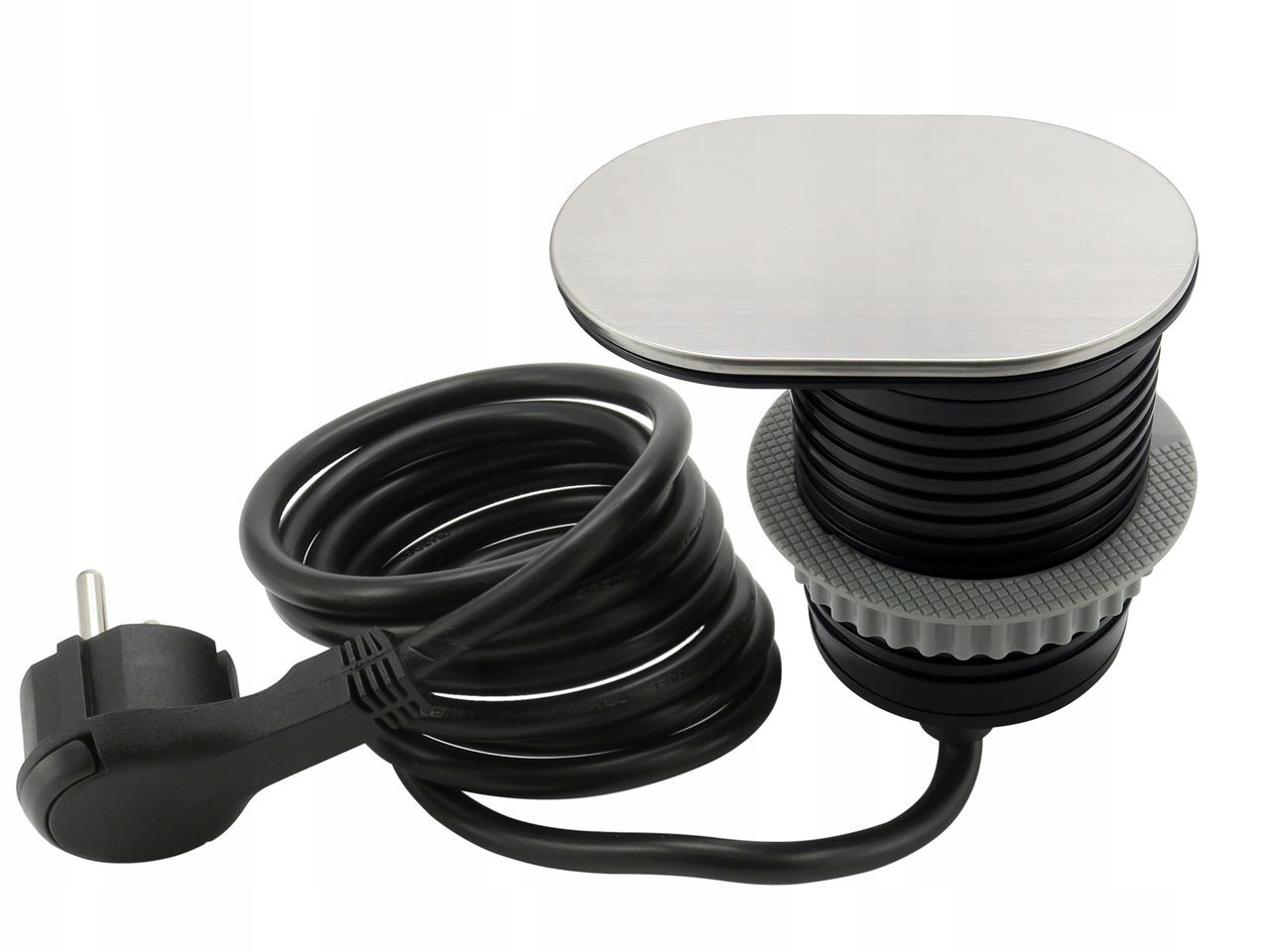 Mini Zásuvka Zapuštěná Do Pracovní Desky Z Nerezové Oceli S Výsuvnou Klapkou Slide Box 240V Usb