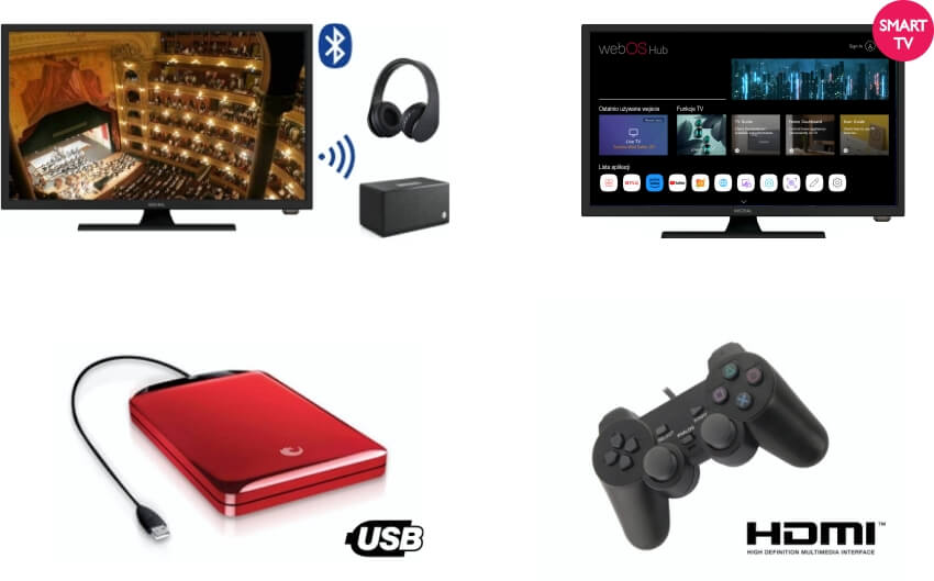 TELEWIZOR MISTRAL MI-TV215FSL 22'' 12V 24V WebOS Przekątna ekranu (cale) 22"