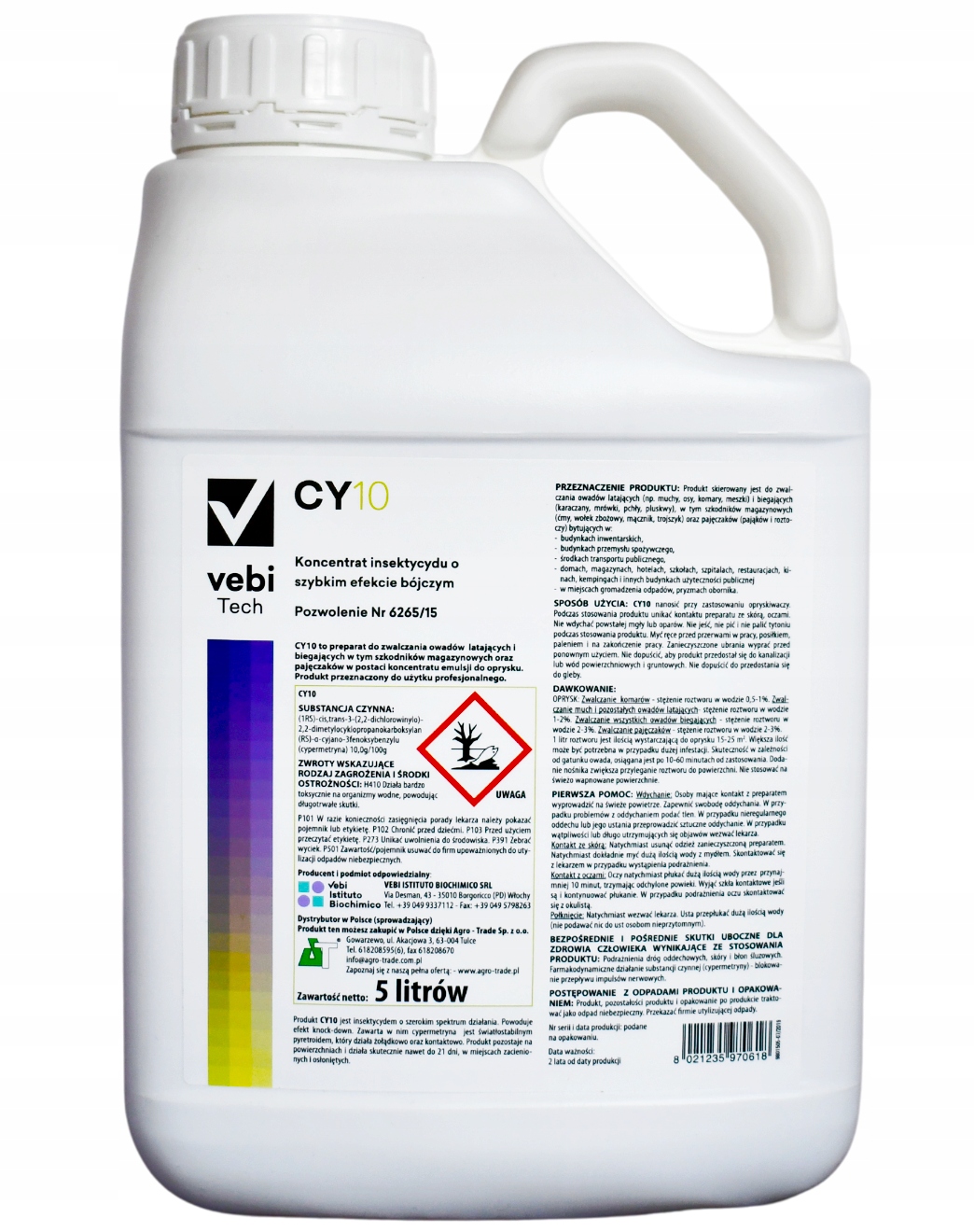

Cy 10-5L środek na pchły, meszki, karaczany, wołki