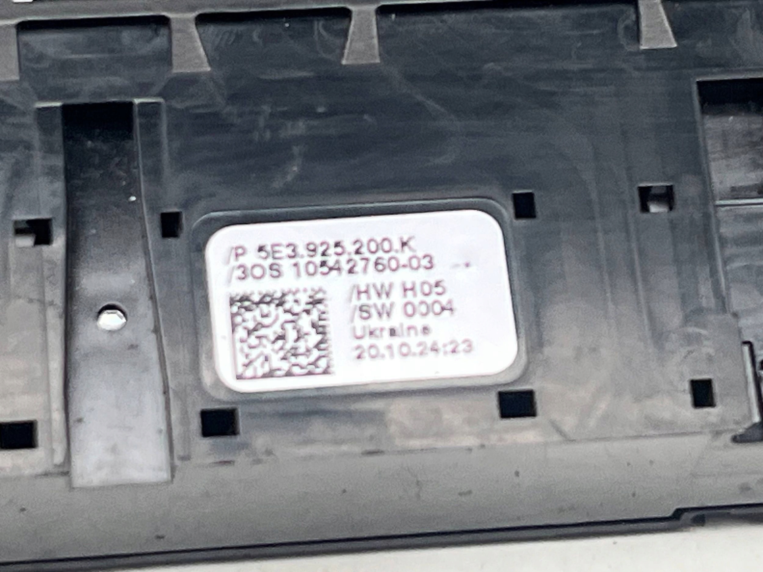 Bouton du tableau de bord Console SKODA OCTAVIA IV 5E3925200K !J