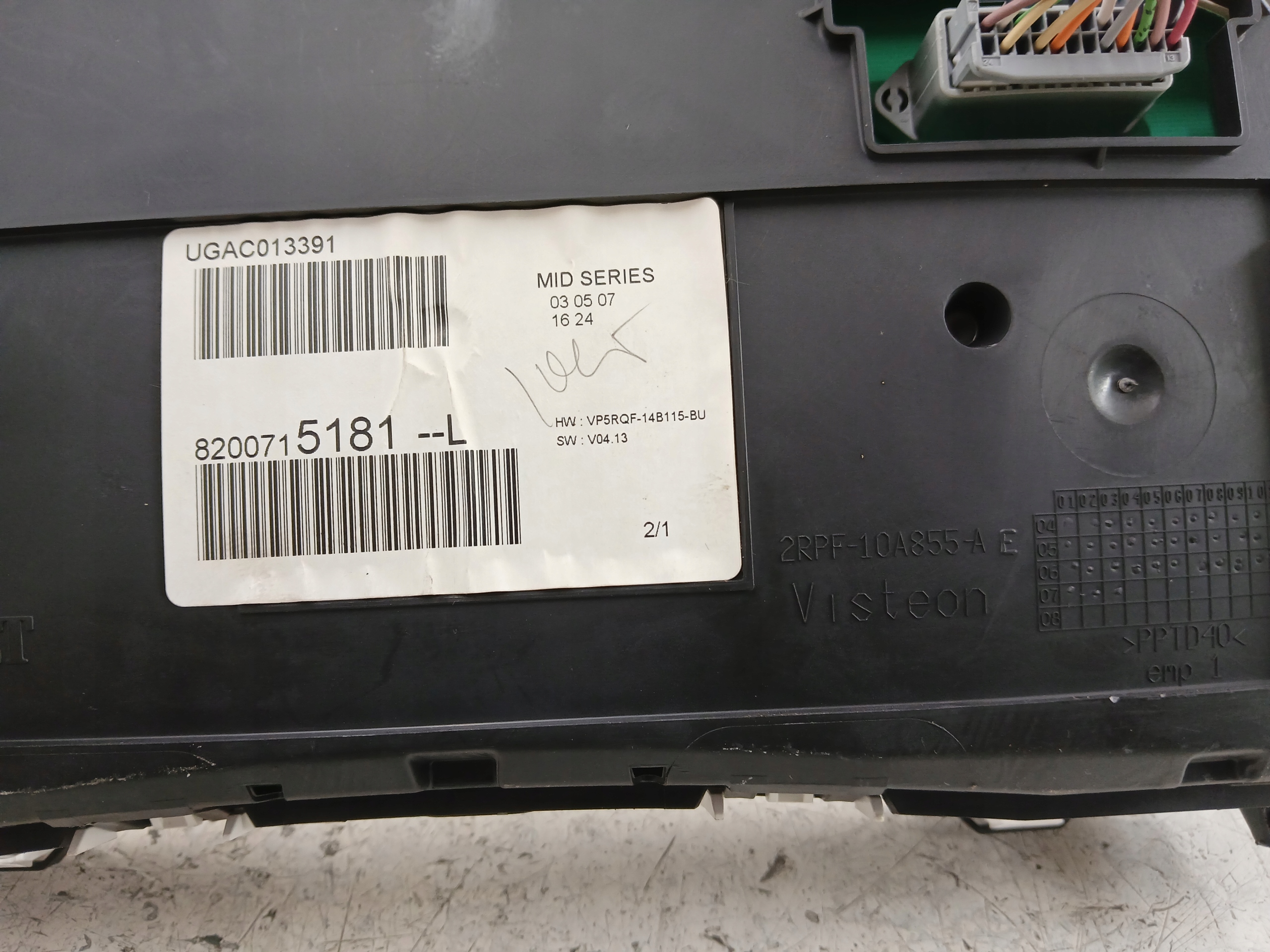 RENAULT CLIO III 1.2 TCE dials dials 8200715181L