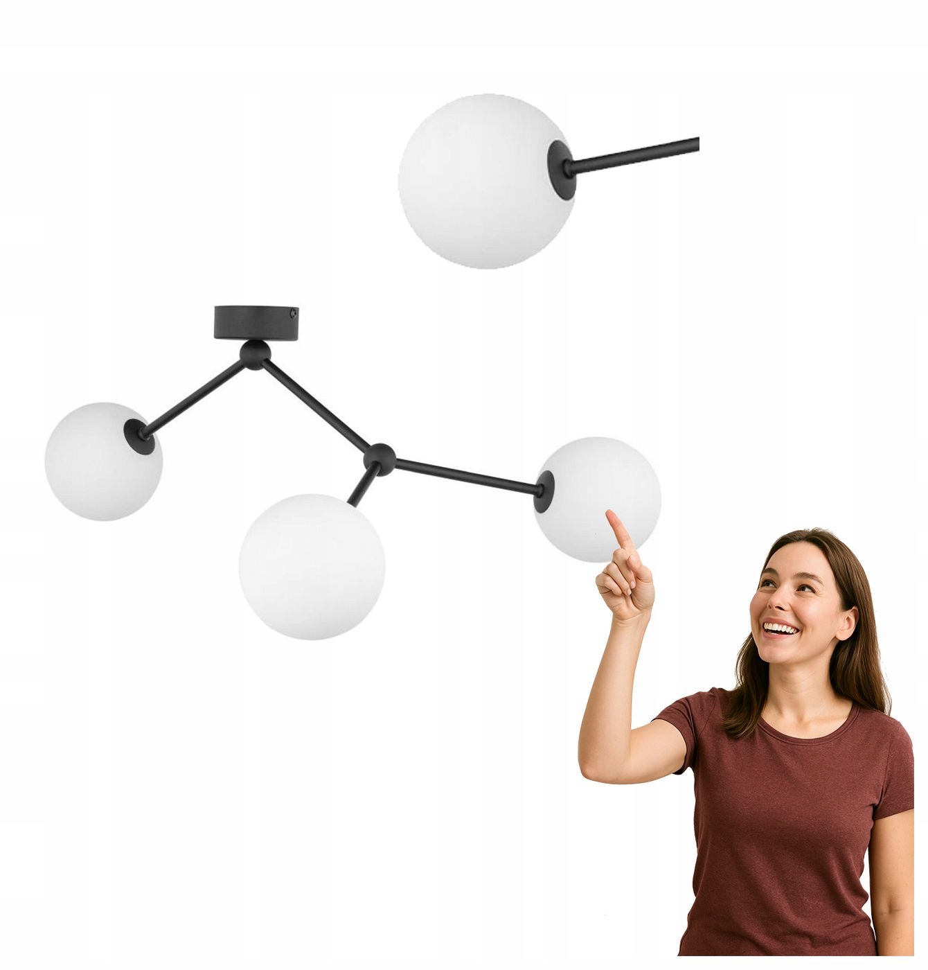 Stropná lampa Fairy Black 4854 Tk Lighting