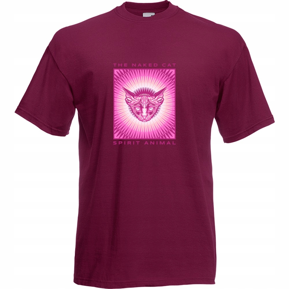 

Koszulka naked cat nagi kot XL burgund