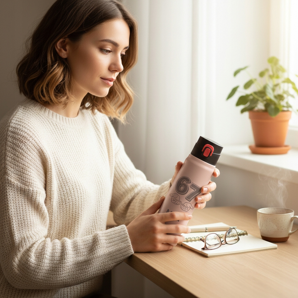 KUBEK TERMICZNY TERMOS GRAWER PERSONALIZOWANY TERMOS NA FERIE ZIMOWE Pojemność 420 ml