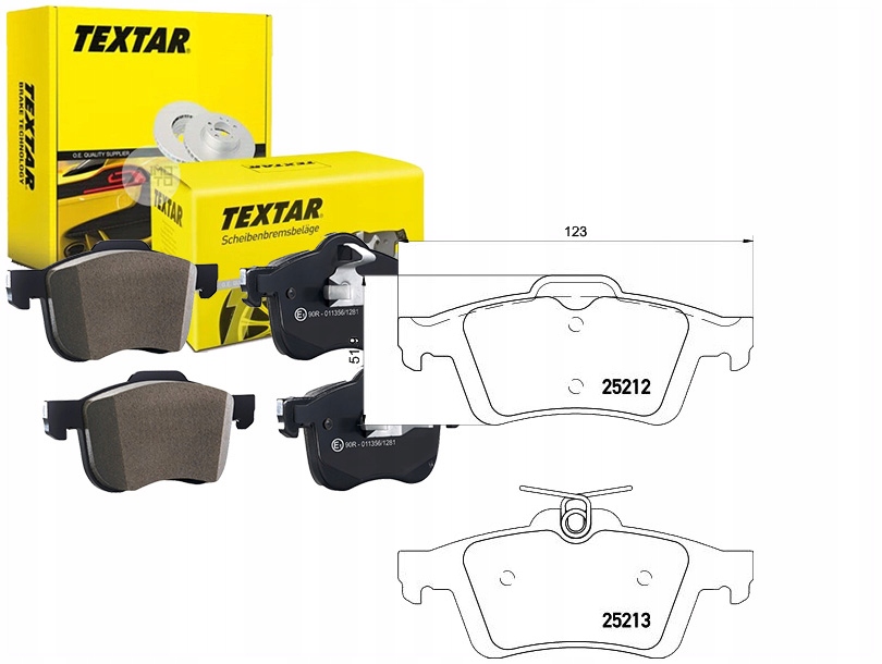 Sada Brzdových Destiček Textar AV612M008AB AV6