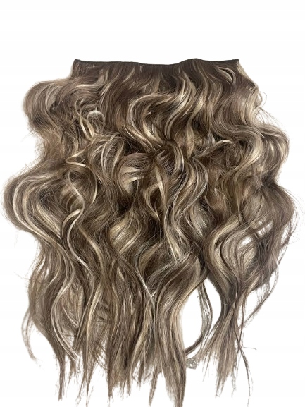 Smíšený Blond Prodlužovač Na Vlasy Příčesek 50 CM Syntetický Jako Skutečný