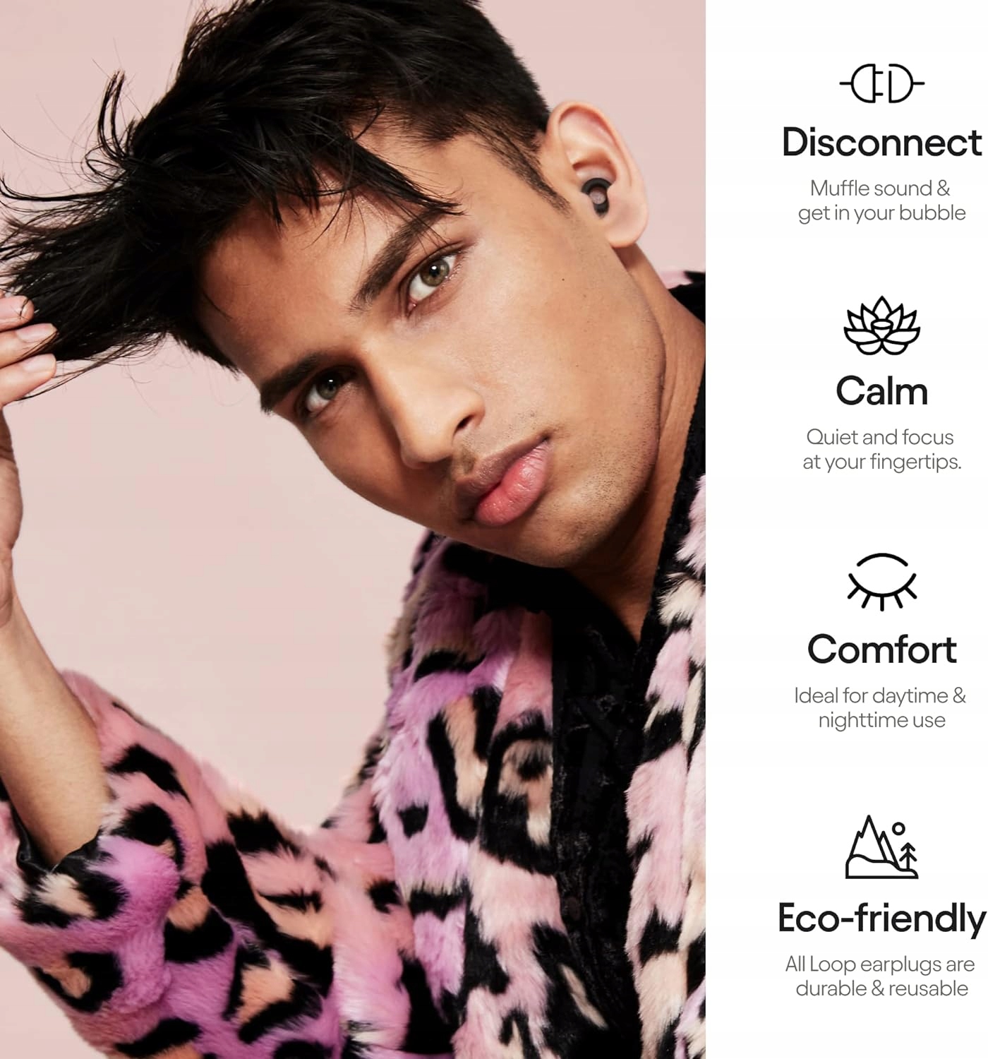 Zatyczki wyciszające DOUSZNE DO SPANIA Odcienie różu |-25db Model Quiet Violet