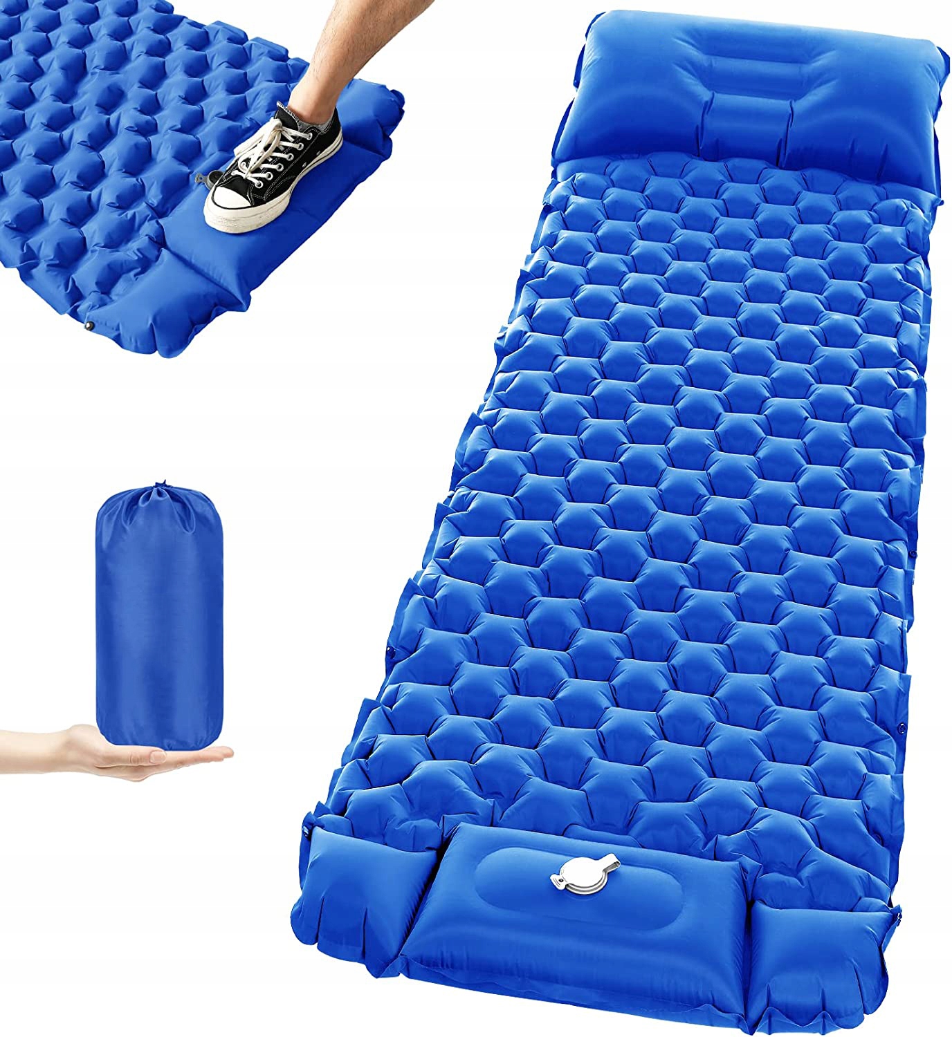 Nadmuchiwana Mata Kempingowa z Wyciskaniem Stóp