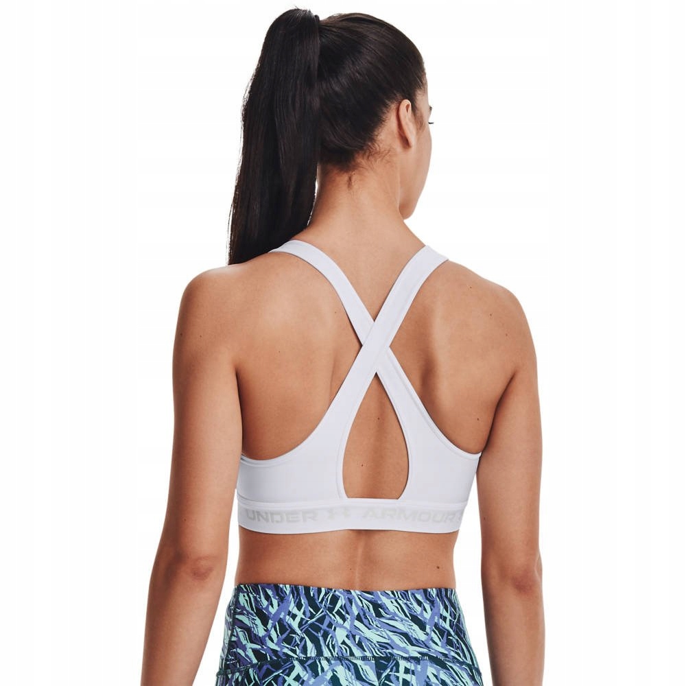 Under Armour Podprsenka Ua Crossback Mid Bra-WHT