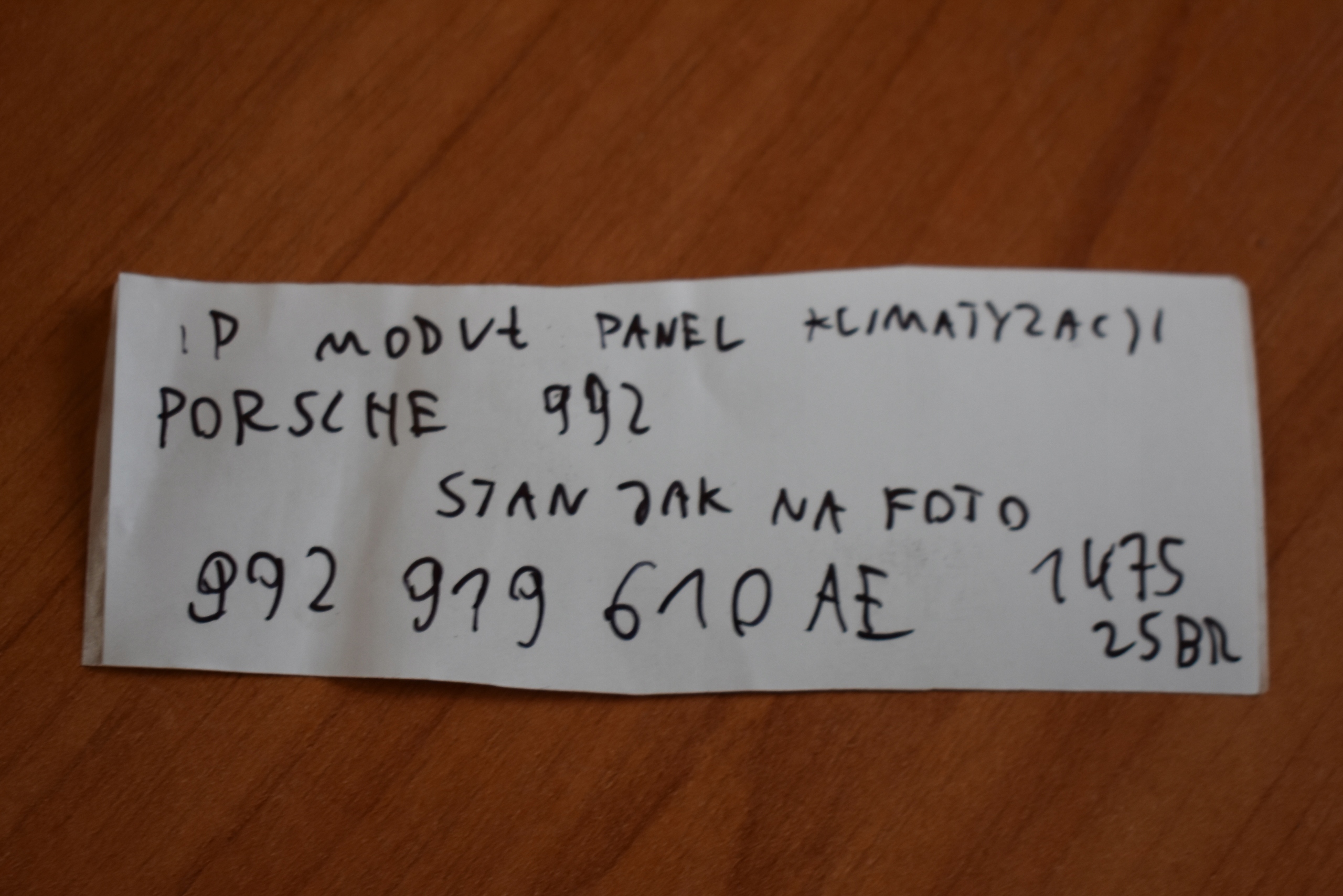 PANEL klimatizaci PORSCHE 992 1