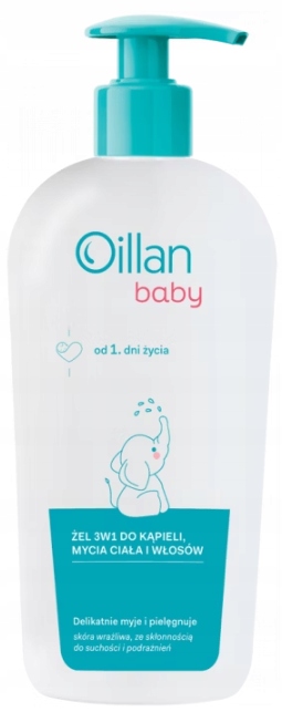 Oillan Baby żel 3w1 do kąpieli i mycia ciała i włosów 750 ml