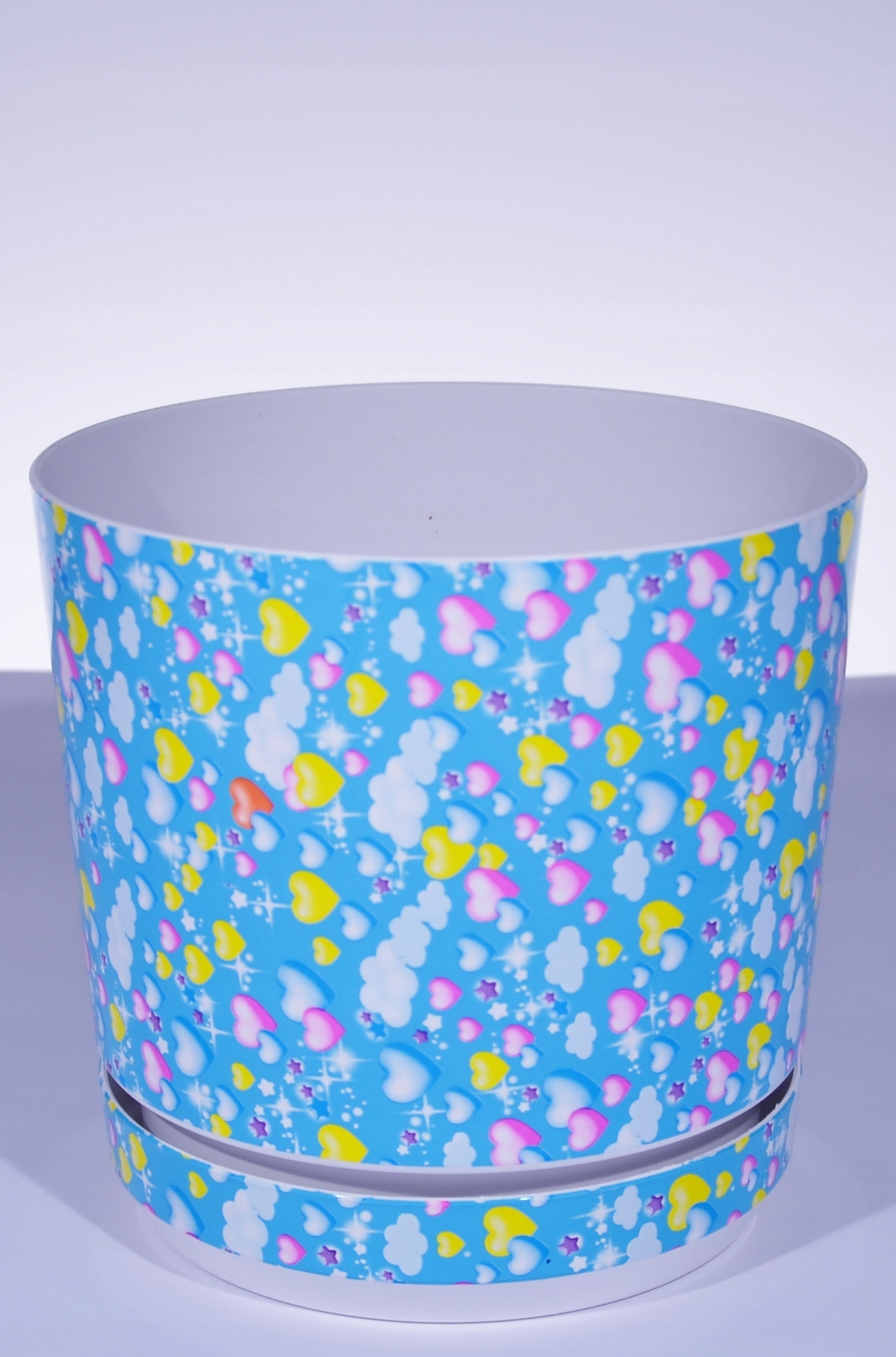 Doniczka błękitna SERCA do dziecięcego 26 LOVE