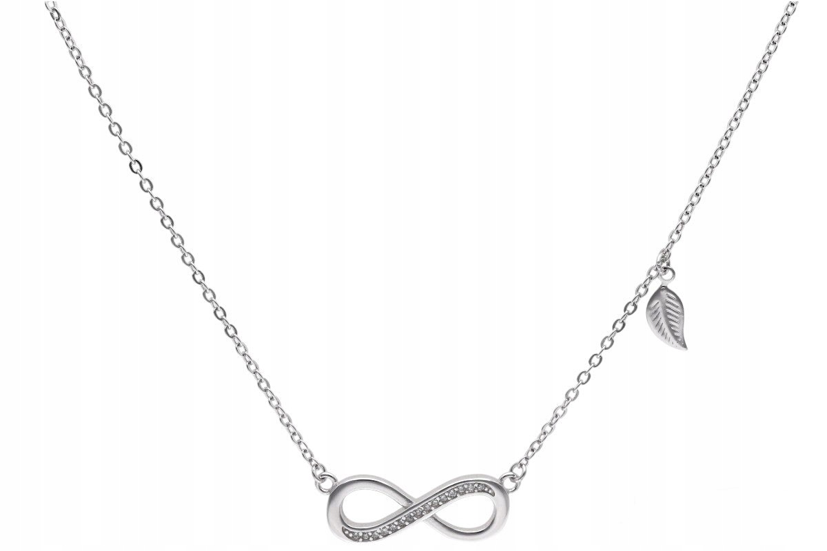 Stříbrný náhrdelník Ag 925 Nekonečno s zirkony IM0020524Č.