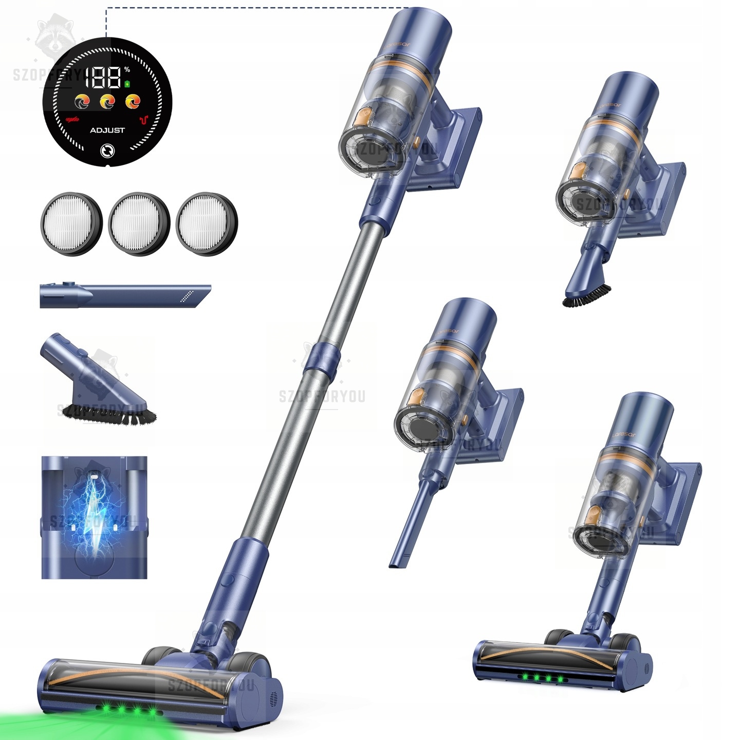 Tyčový vysávač Laresar V11 650W 75kPA Nový 2025!