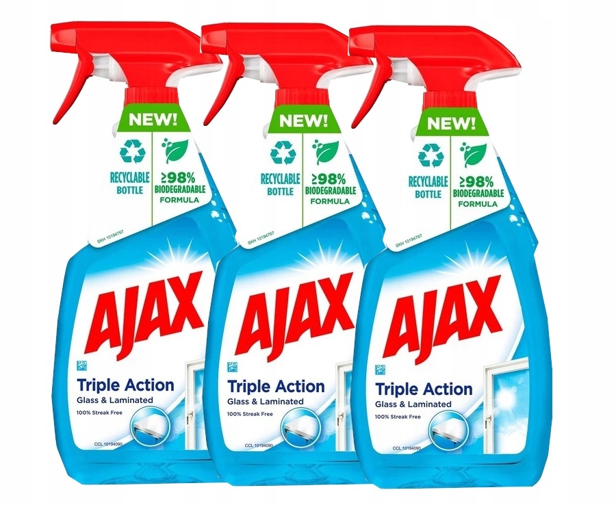 

Ajax Płyn do mycia szyb spray Triple Action 500 x3