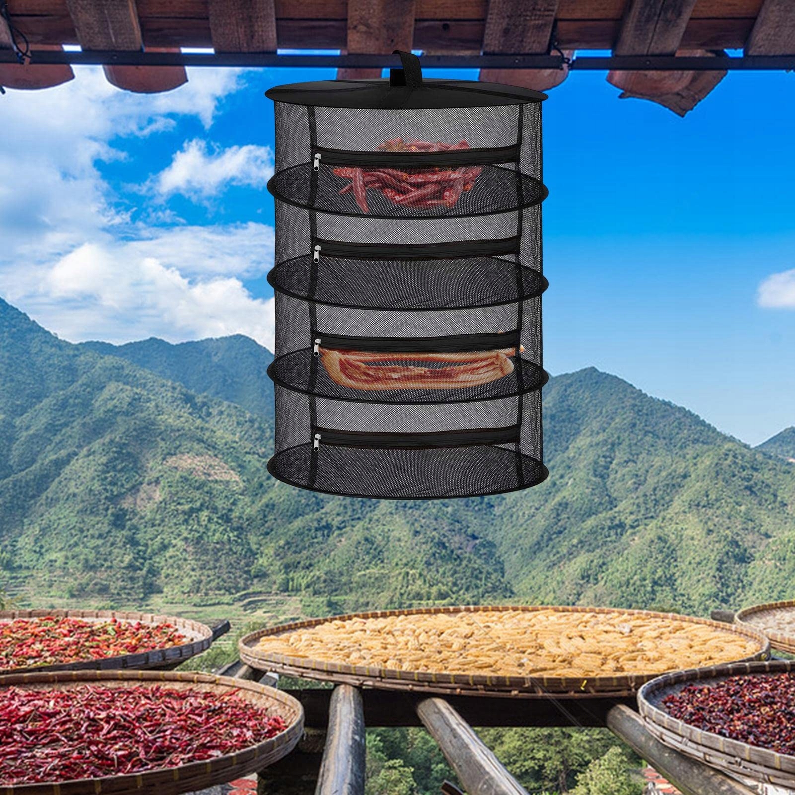 SKŁADANY SIATKA DO SUSZENIA DO NASION, GRZYBÓW, ROŚLIN, ZIÓŁ 60*80CM Szerokość produktu 60 cm