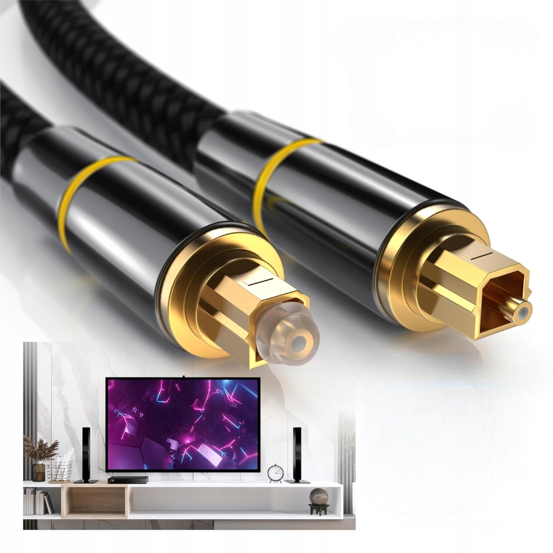 KABEL OPTYCZNY TOSLINK AUDIO SPDIF 2M Stan opakowania oryginalne