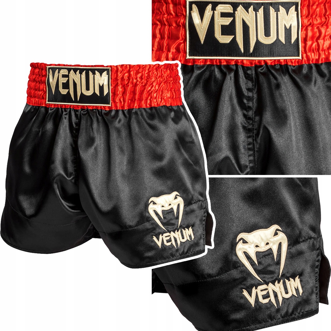 Spodenki treningowe Muay Thai Venum Classic Czerwony/Czarny r. XXL