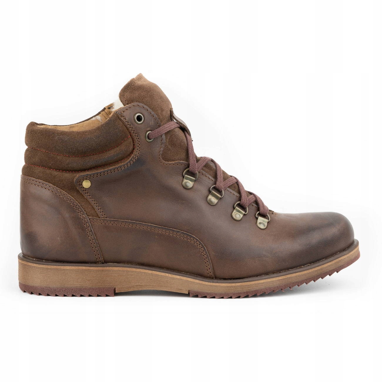 

Buty Zimowe Skórzane Ocieplone 811 Brąz 44