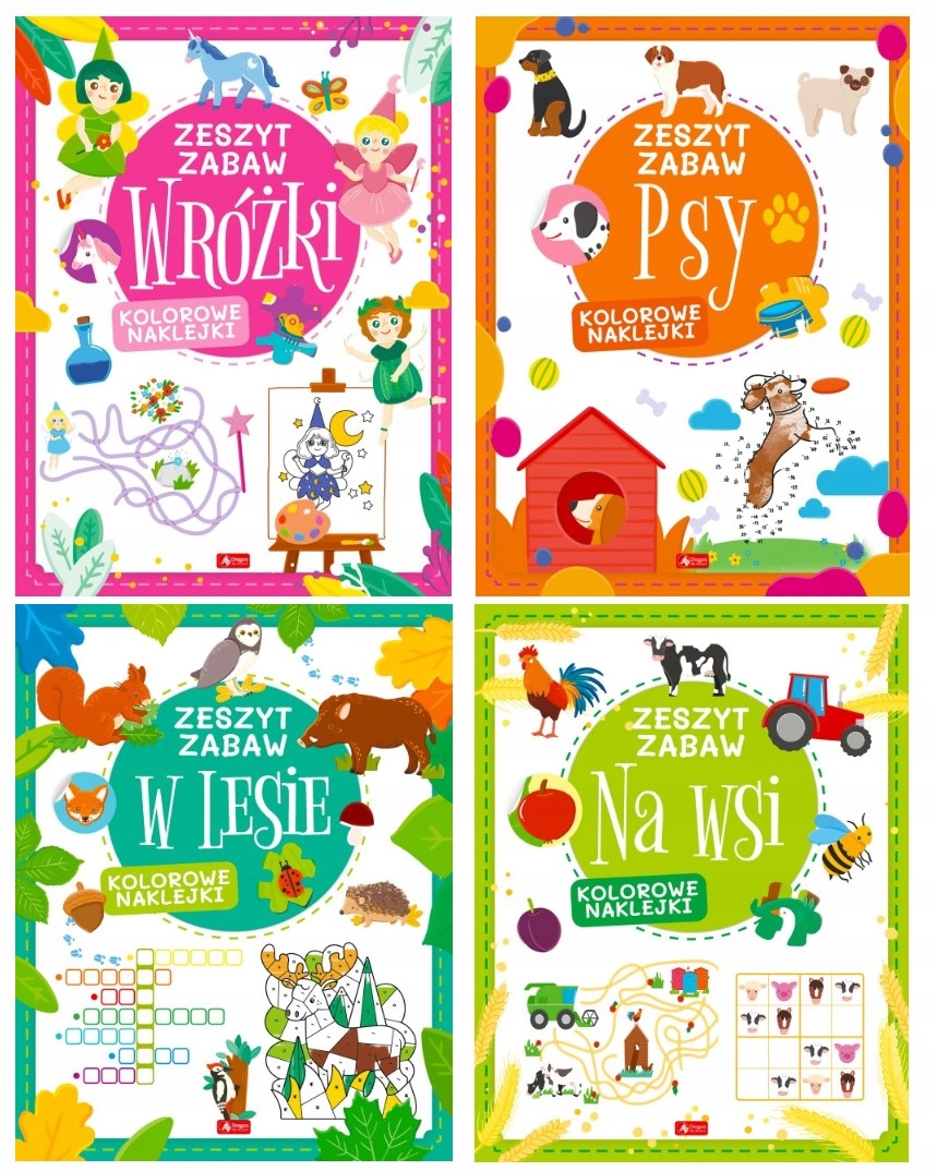

Zeszyty zabaw Zestaw 4w1 dla Psy Wróżki Zwierzęta