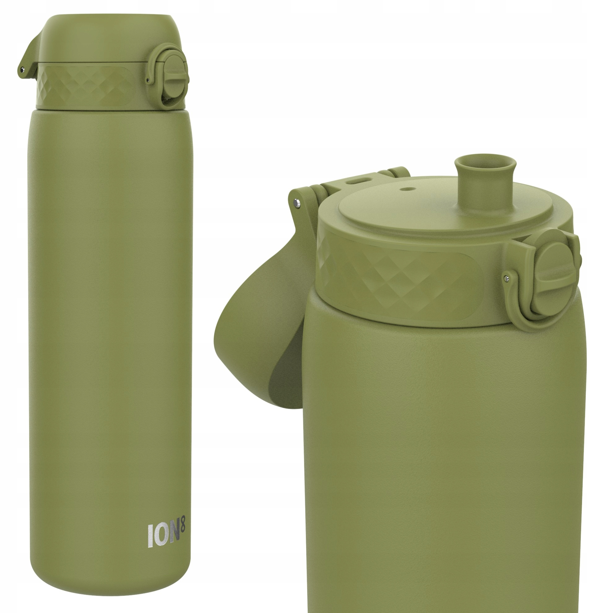 Stalowy Bidon Sportowy Nierdzewny Lekki Twardy Ustnik Zielony 1,2 L