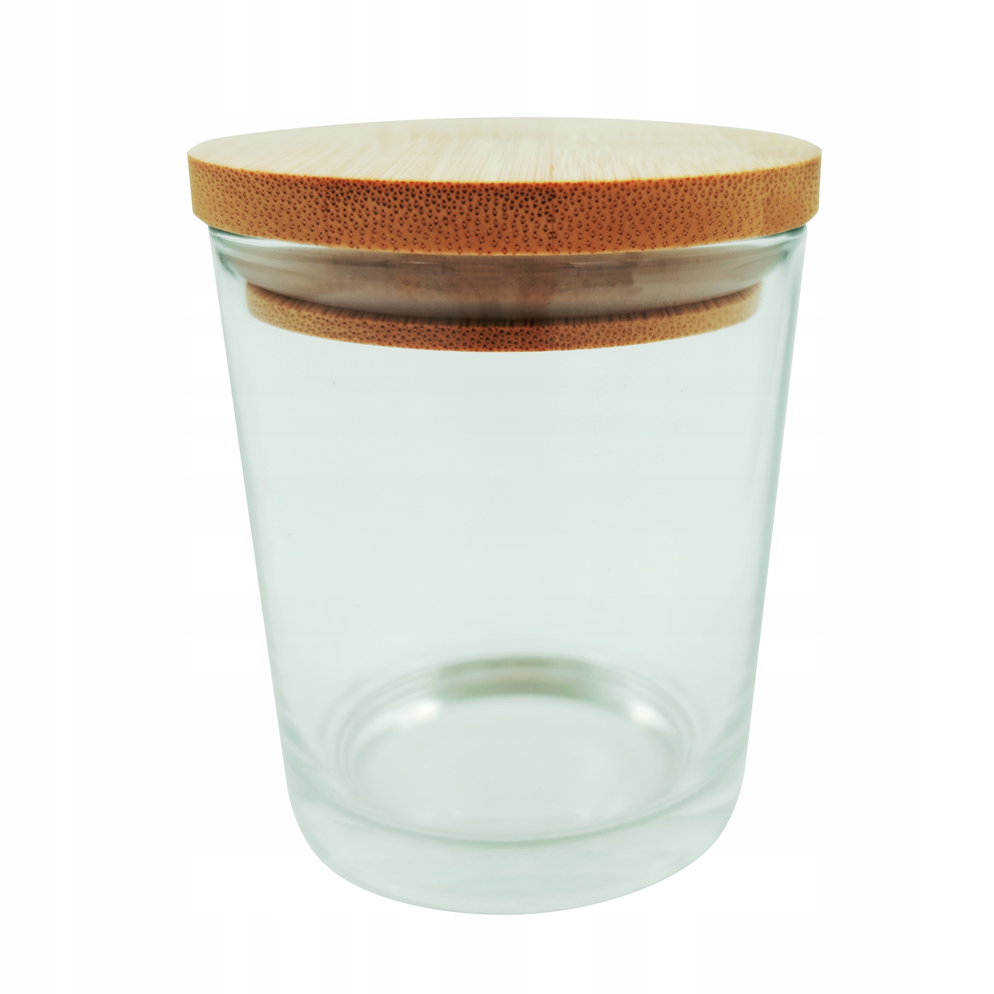 

Słoik szklany bezbarwny 230ml wieczkiem bambusowym