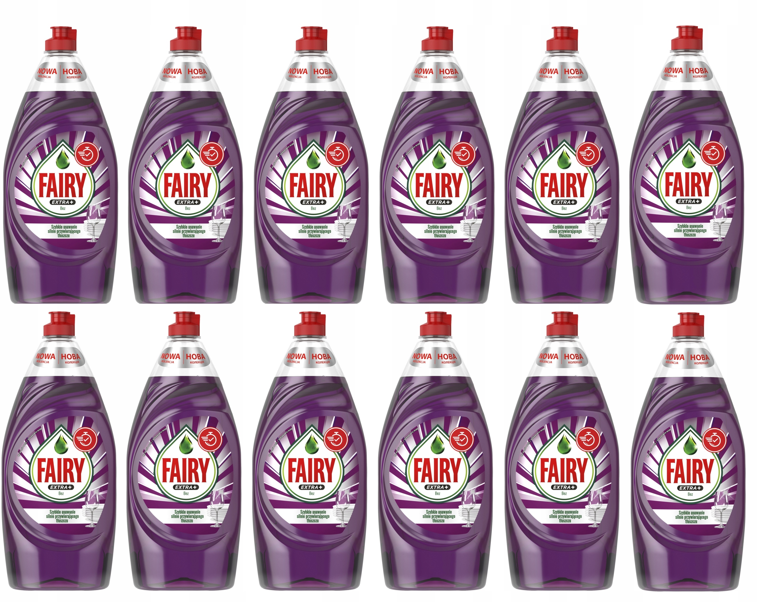 Fairy Extra+ Płyn do naczyń Bez 12 x 905ml