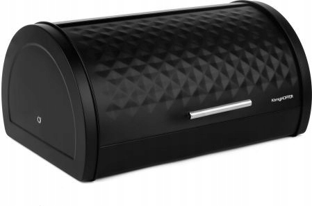 Zestaw Chlebak STALOWY Duży CZARNY + 3 Pojemniki Kawa Herbata Cukier CH47 Kod producenta BB-2696