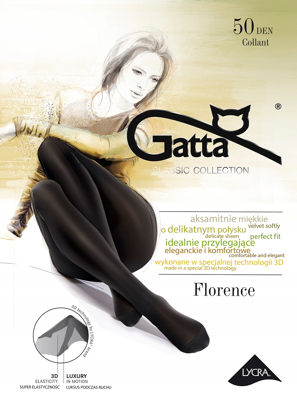 

Gatta rajstopy Florence 50 Den 4 czarny