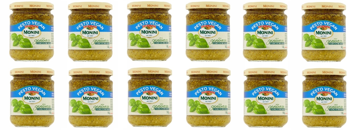 12x 190g Monini Pesto Genovese Vegan Karton
