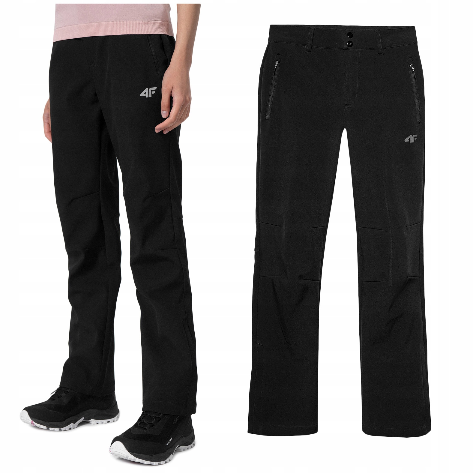 Spodnie Trekkingowe damskie softshellowe z membraną 5000 4F TFTRF114 XL