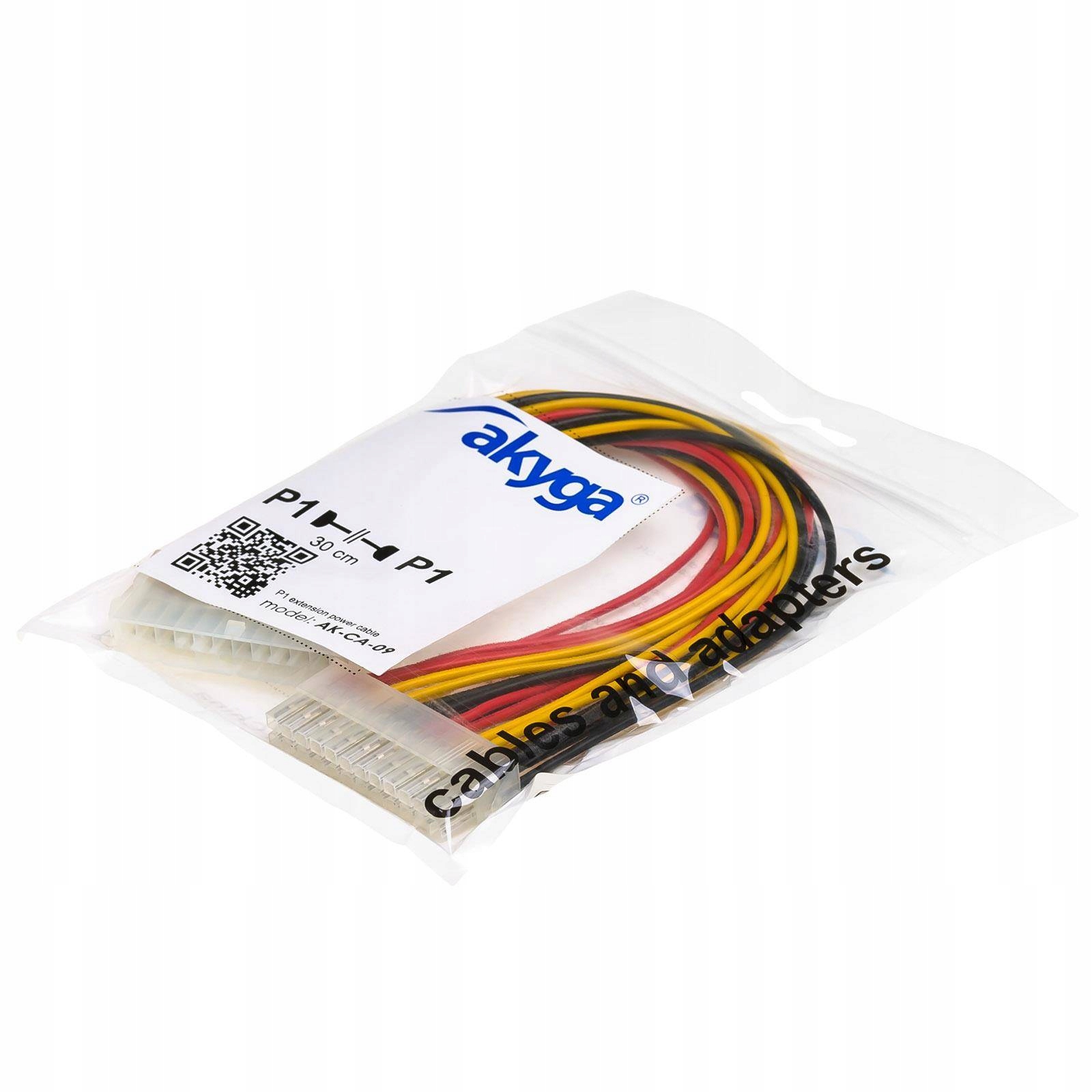 PRZEDŁUŻACZ ZASILANIA ATX 24-PIN 30cm PRZEDŁUŻKA Marka Akyga