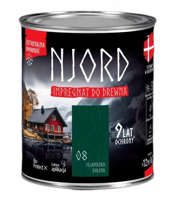 Njord Impregnat do elewacji drewnianych 5 l Islandzka Dolina