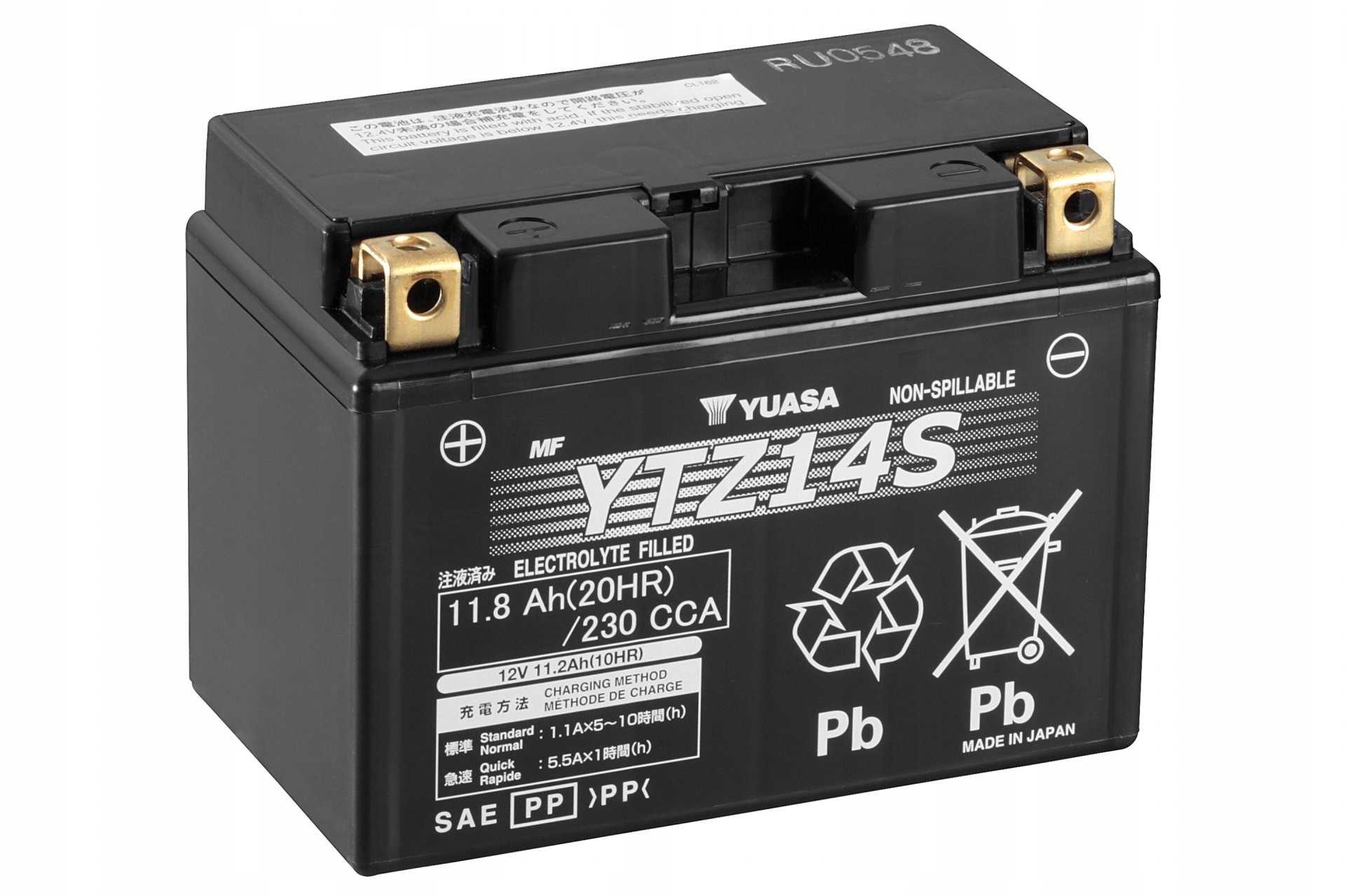 

Akumulator Yuasa YTZ14S 12V 11,8Ah 230A