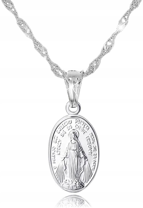 

Srebrny Łańcuszek I Medalik Matka Boska 50cm