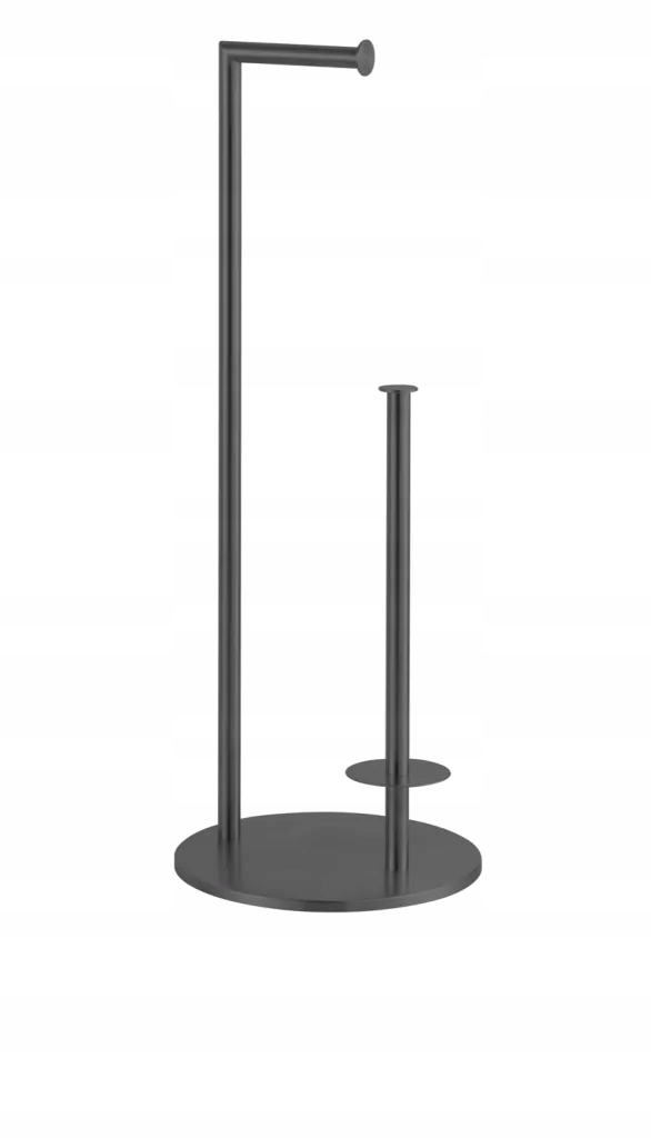 Stojan Stella na toaletný papier náhradné rolky okrúhly čierny mat