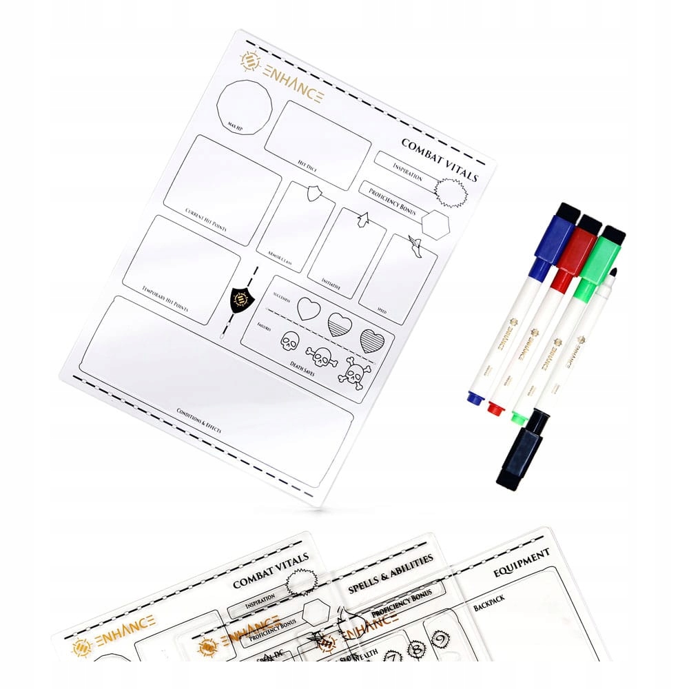 Enhance Rpg Series Acrylic Character Sheet Set *English Version*